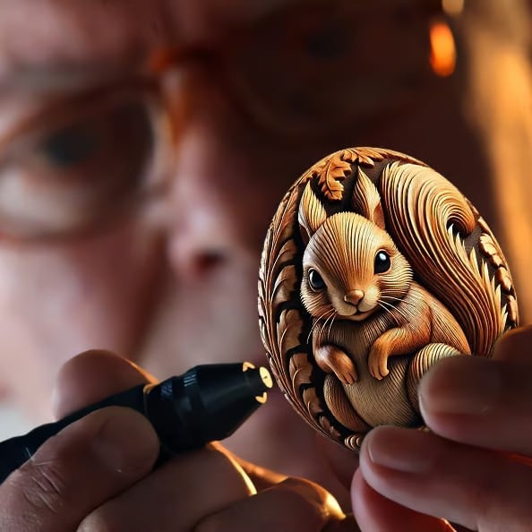 Carved Animal Eggs