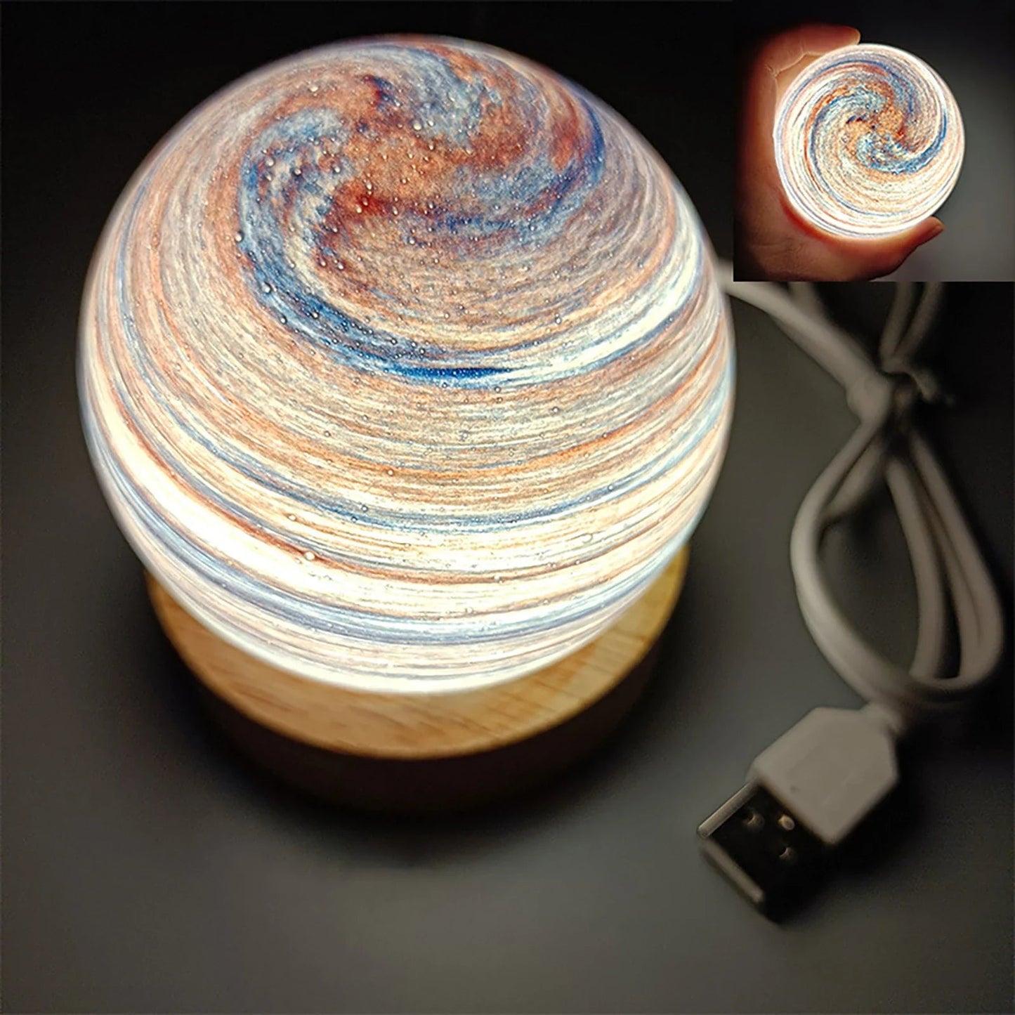 TODAY'S SPECIAL OFFER-40% OFF🔥3D Crystal Planets Atmosphere Night Lamp