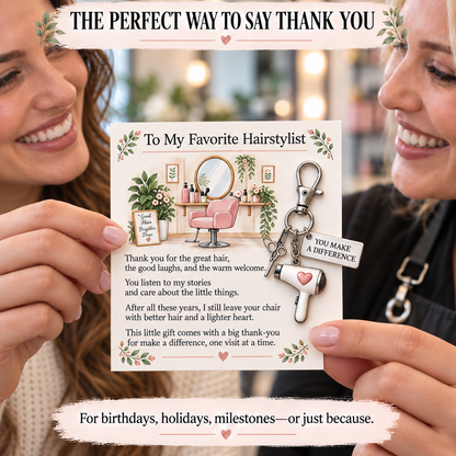 "You Make a Difference" Appreciation Gift Set – Keychain & Card