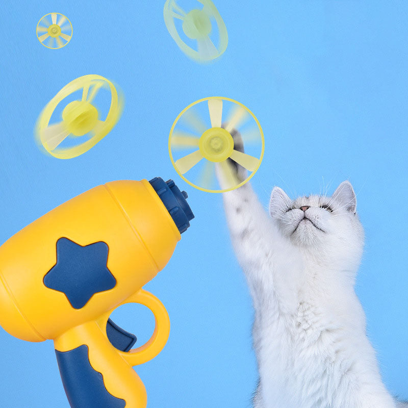 Ultimate Cat Flying Disc Launcher Set - Buy 1 Get 1 FREE (12-Piece Mega Bundle) | Includes LED Glow-in-the-Dark Discs | Interactive Fetch & Chase Toy for Cats