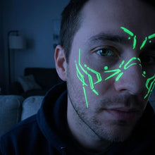 Halloween Glow in the Dark Face Tattoos – 3 Color UV Neon