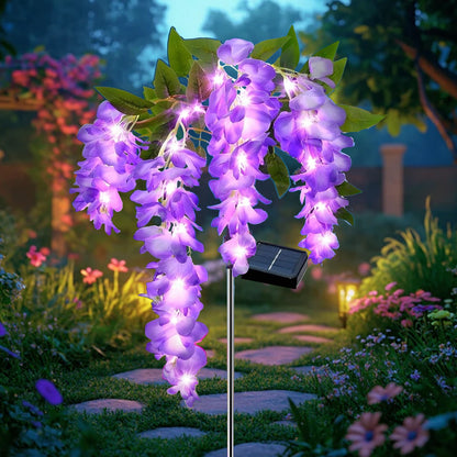 🌸 Solar Wisteria Flower Garden Lights – Waterproof Outdoor Decor