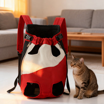 Hands-Free Legs-Out Pet Carrier Backpack - Buy 1 Get 1 FREE | Breathable Mesh Front Chest Pack for Dogs & Cats, Perfect for Hiking & Cycling