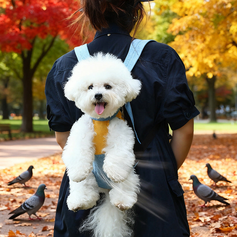 Hands-Free Legs-Out Pet Carrier Backpack - Buy 1 Get 1 FREE | Breathable Mesh Front Chest Pack for Dogs & Cats, Perfect for Hiking & Cycling