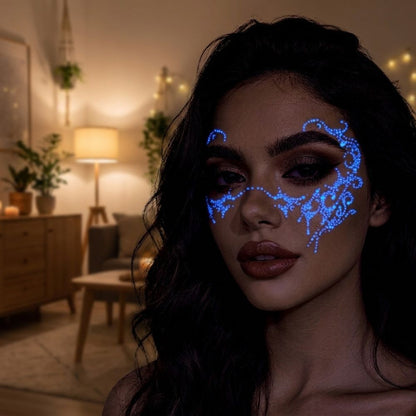 Halloween Glow in the Dark Face Tattoos – 3 Color UV Neon