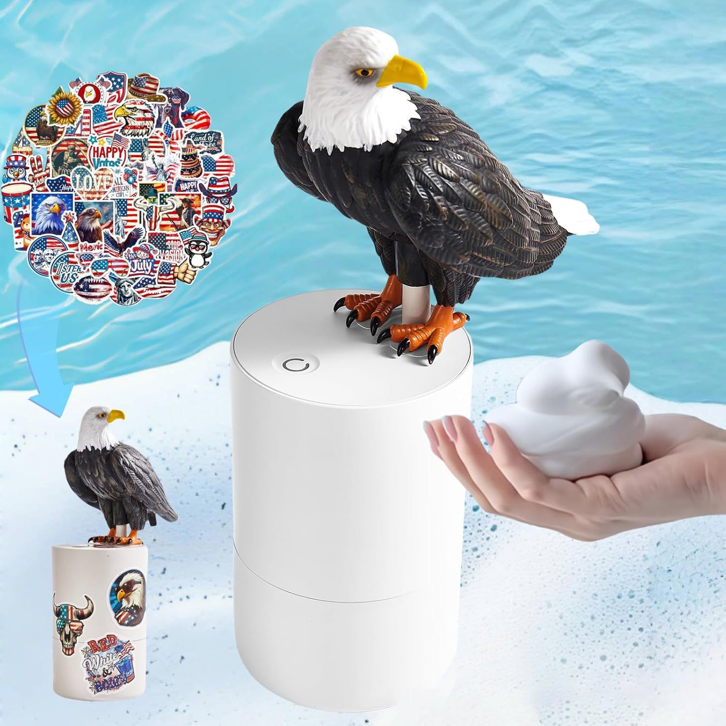Dove Automatic Soap Dispenser – Touchless Foaming Soap Dispenser with Motion Sensor for Bathroom & Kitchen