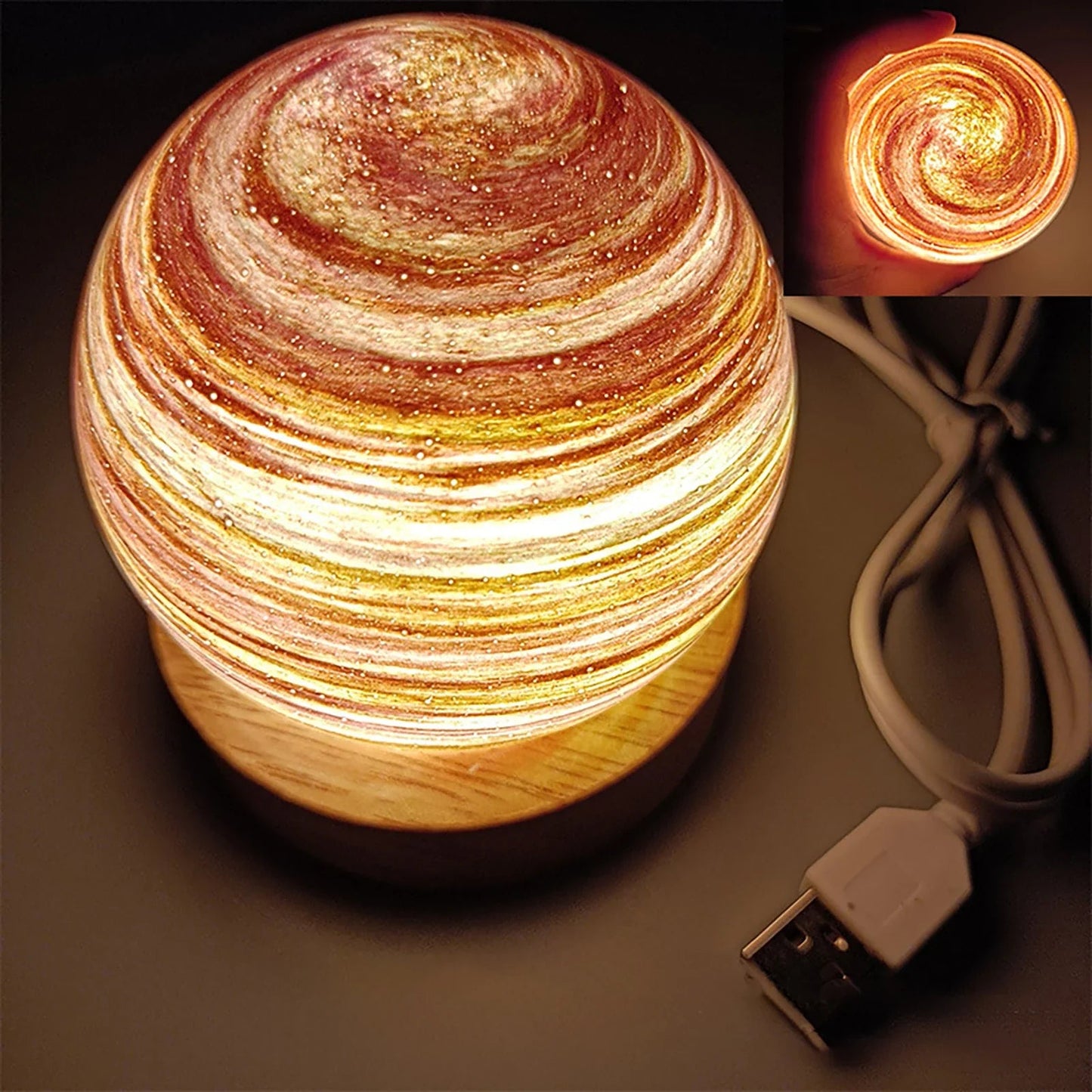TODAY'S SPECIAL OFFER-40% OFF🔥3D Crystal Planets Atmosphere Night Lamp