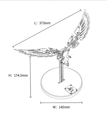 The Bionic Ornithopter Precision Metal Mechanical Assembly Model Kit