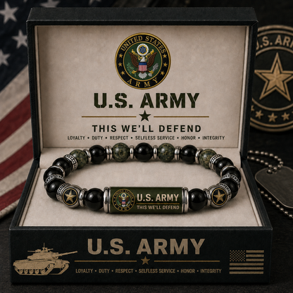 U.S. Army This We'll Defend Tribute Beaded Bracelet