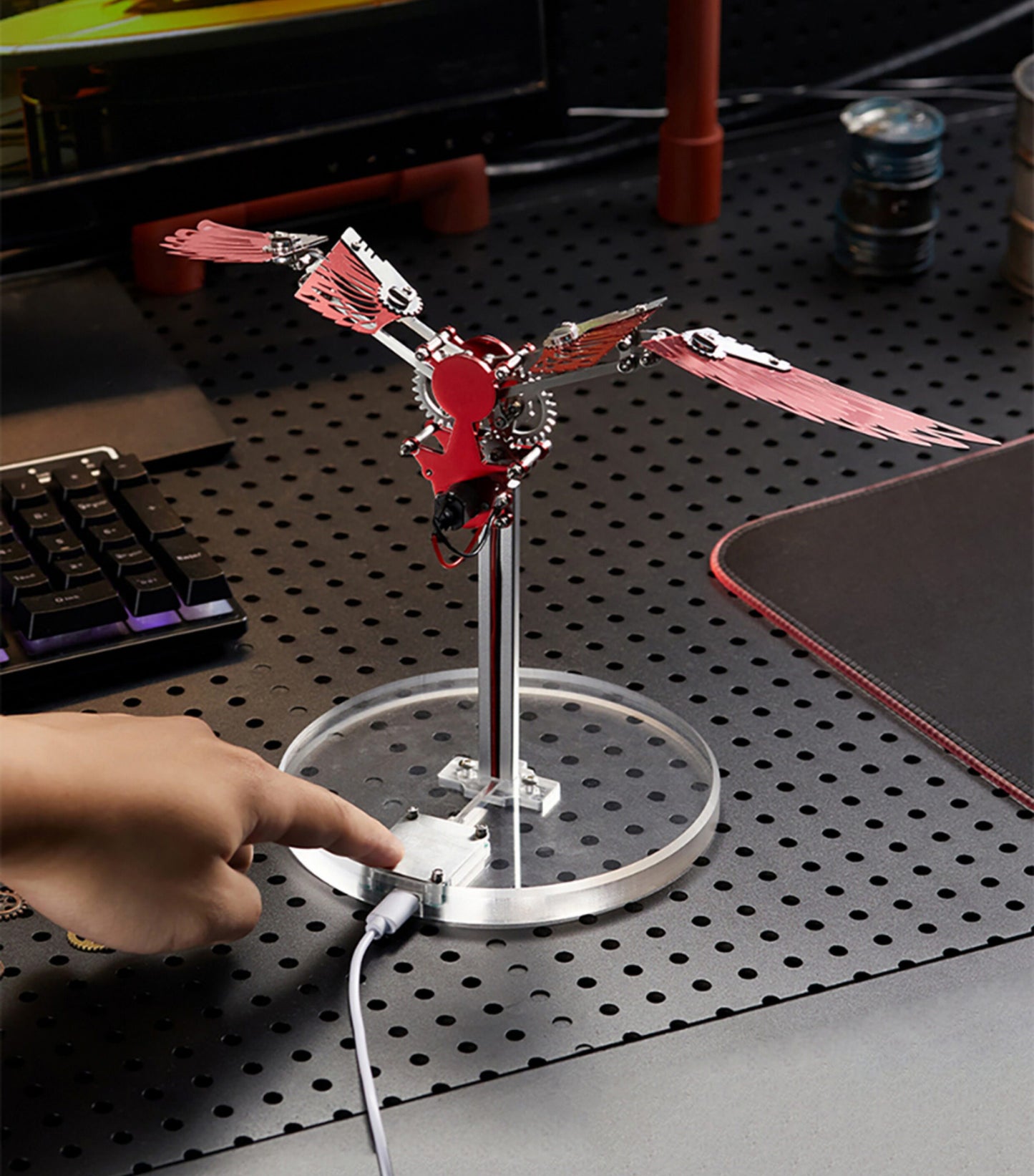 The Bionic Ornithopter Precision Metal Mechanical Assembly Model Kit