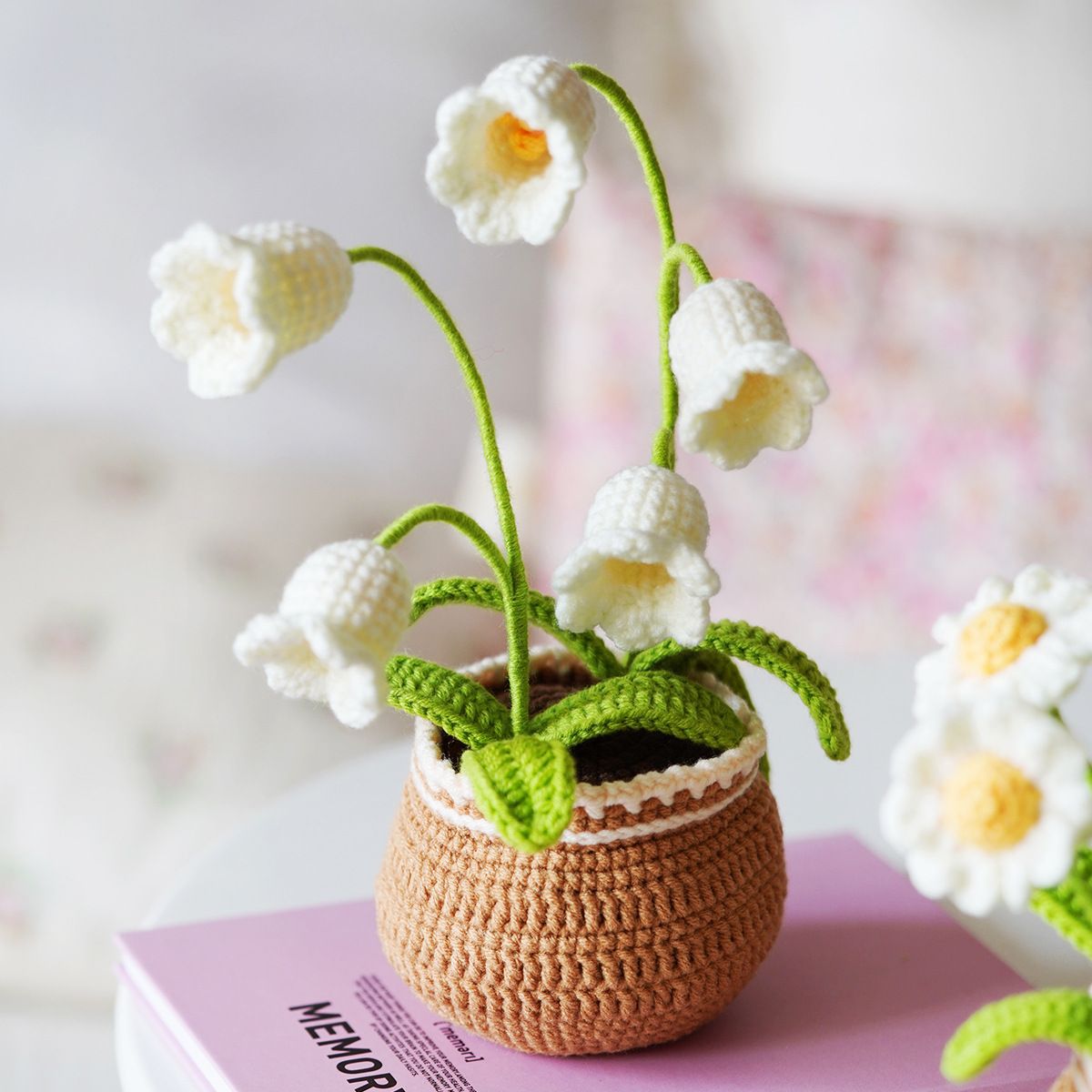 DIY Crochet Flower Potted Plant Kit for Beginners - Complete Crochet Kit with Step-by-Step Video Tutorials, Everlasting Flower Home Decor & Creative Gift