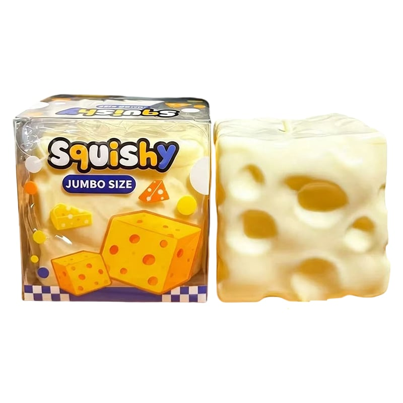 Cheese Cube Squishy Toy