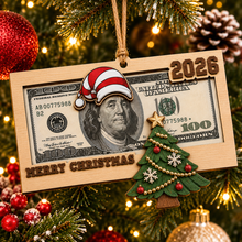Wooden Christmas Money Holder Ornament