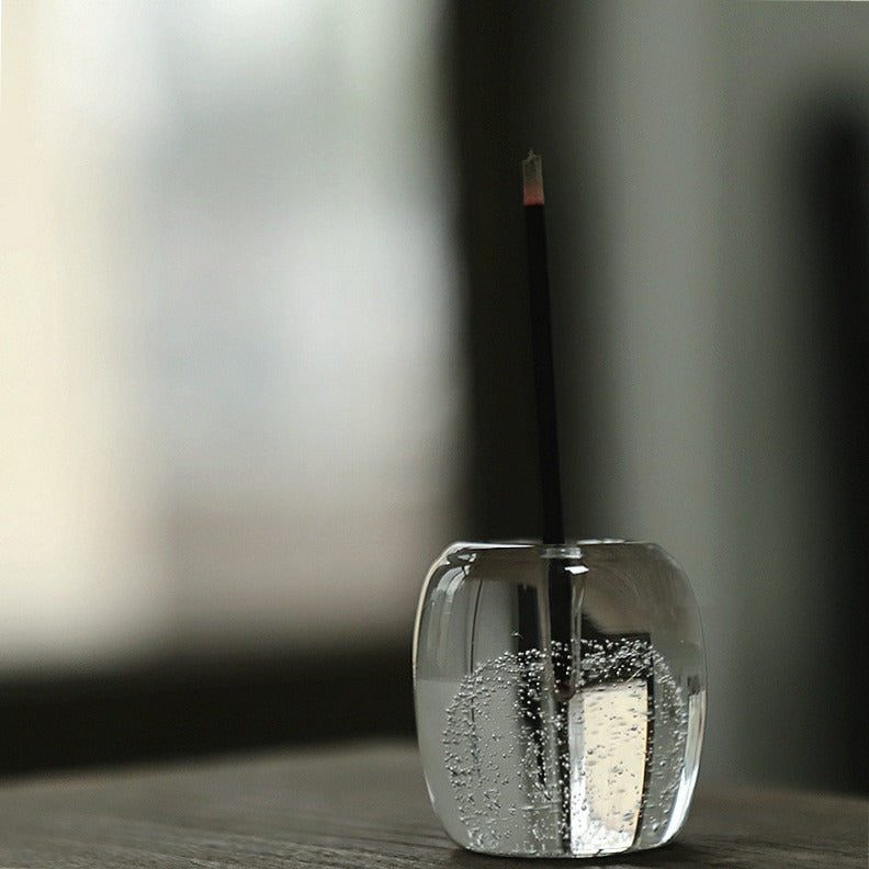Zen Glass Incense Holder Tea Lid Rest