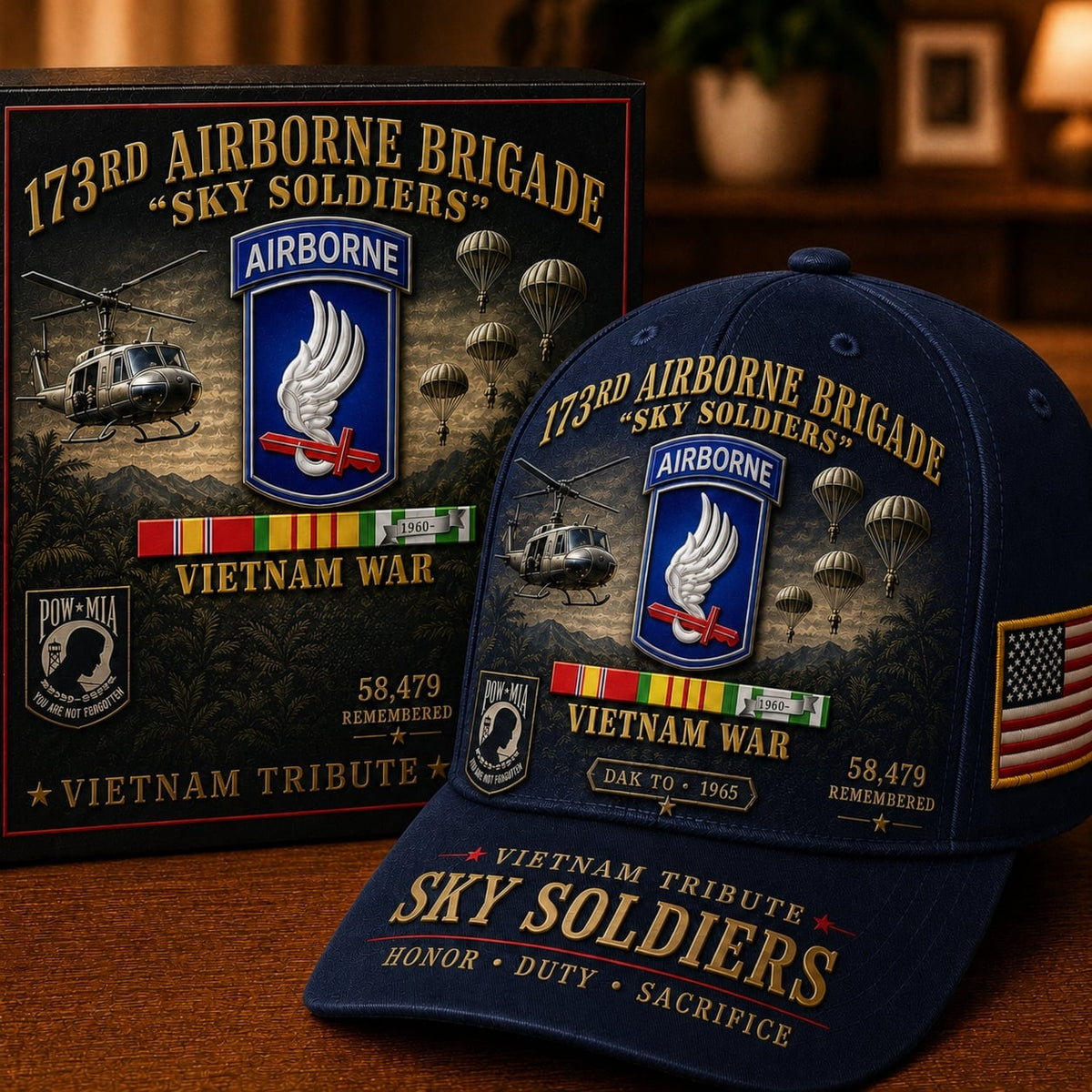 173rd Airborne Brigade Sky Soldiers Vietnam Tribute Cap