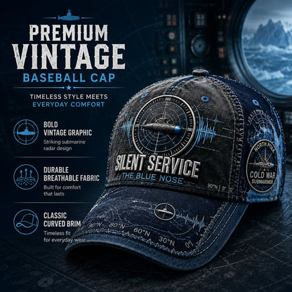 Silent Service The Blue Nose Submarine Veteran Baseball Cap