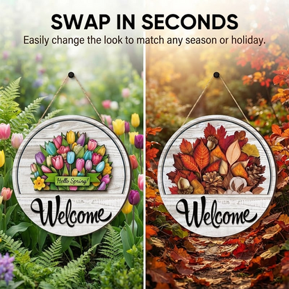 16 Pcs Interchangeable Welcome Sign for Front Door
