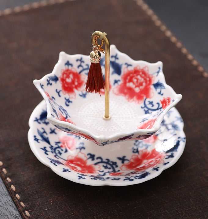 ☂️ Creative Blue-and-White Porcelain Umbrella Tea Strainer