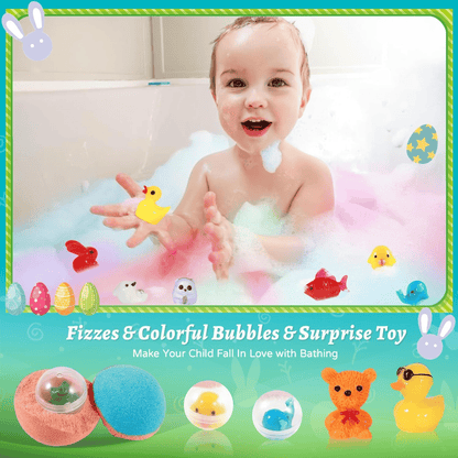 🛁LAST DAY 50% OFF -🥚Kids Bath Bombs with Surprise Inside – Easter Gift Set✨