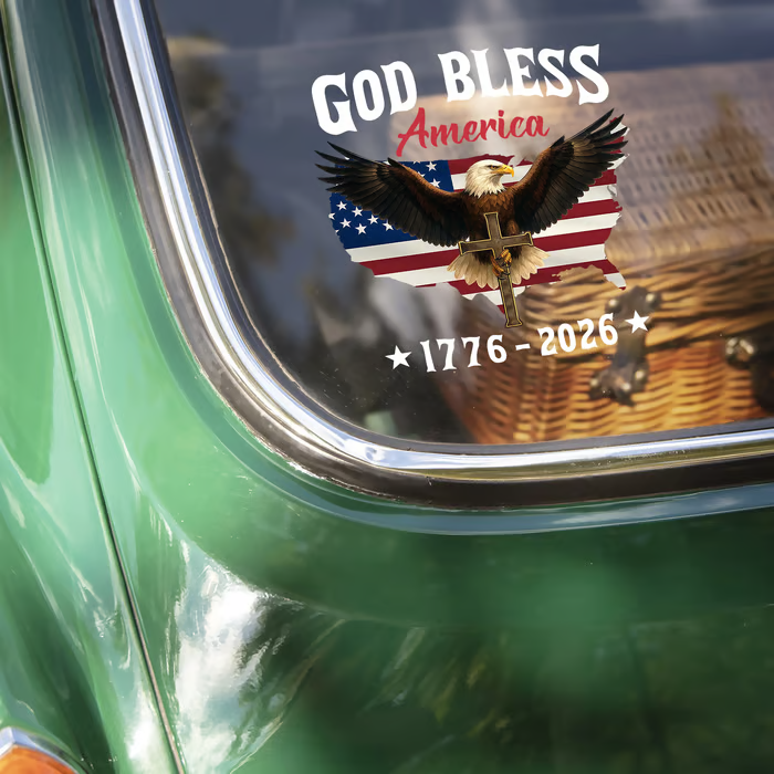 Patriotic 250th Anniversary God Bless America Eagle