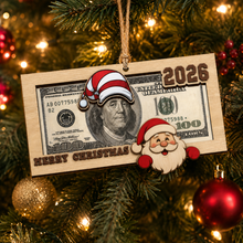 Wooden Christmas Money Holder Ornament