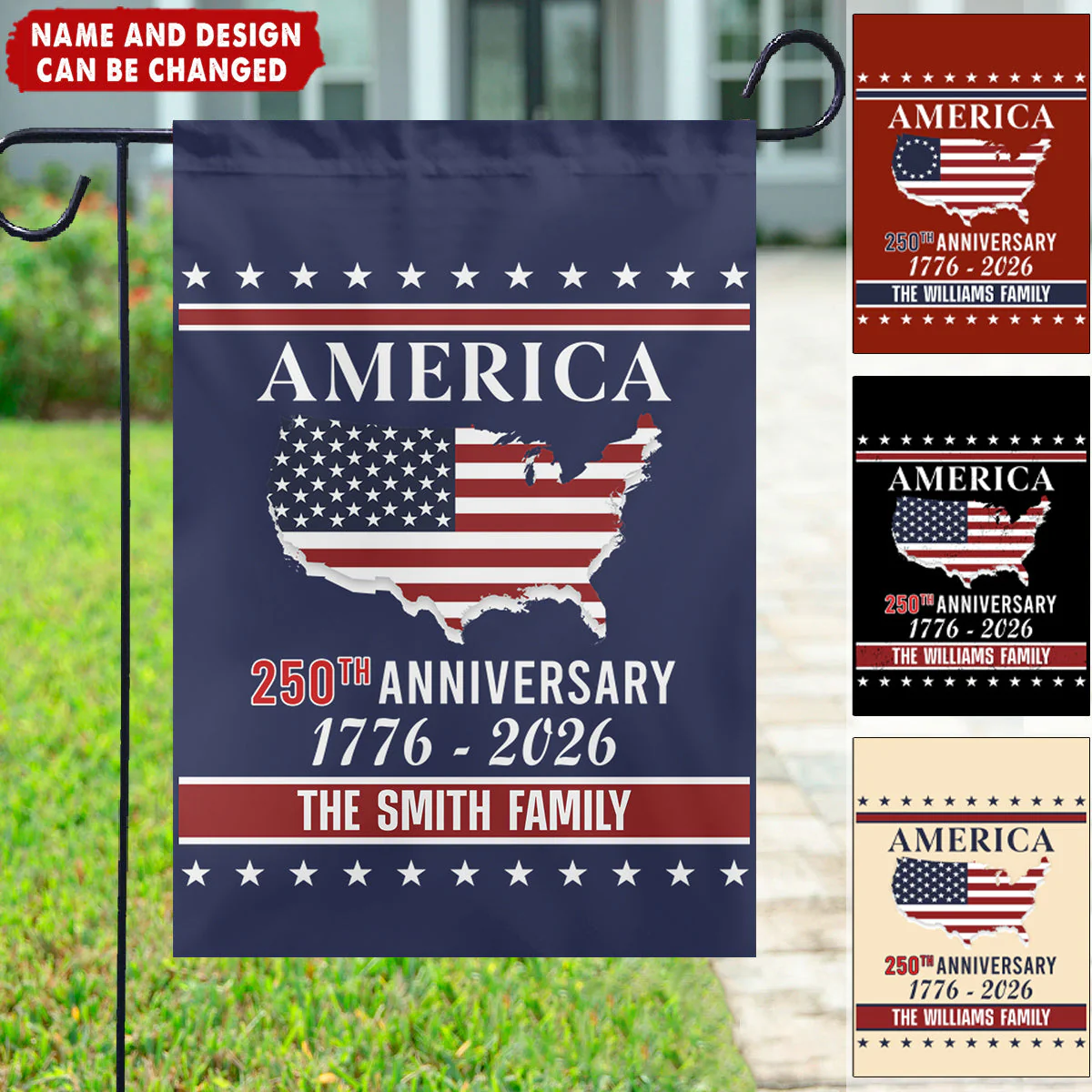America 250th Anniversary Garden Flag