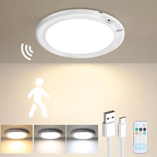 Rechargeable Motion Sensor Ceiling Light with Remote - Magnetic Wireless Ceiling Light Battery Powered for Closet Shower Stairs Shed Hallway Porch Patio ect