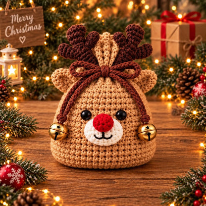 Christmas Crochet Character Gift Pouch