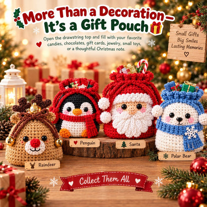Christmas Crochet Character Gift Pouch