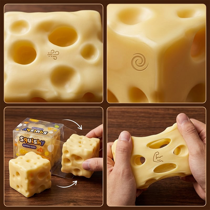 Cheese Cube Squishy Toy