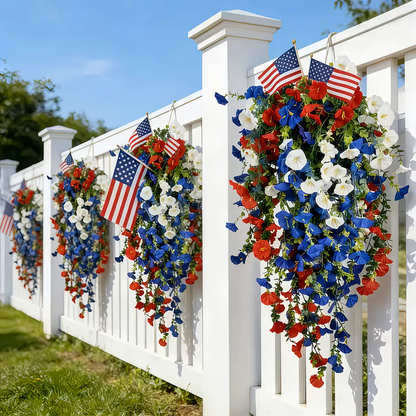 🇺🇸 Celebrate America’s 250th Anniversary with Patriotic Hanging Flower Baskets