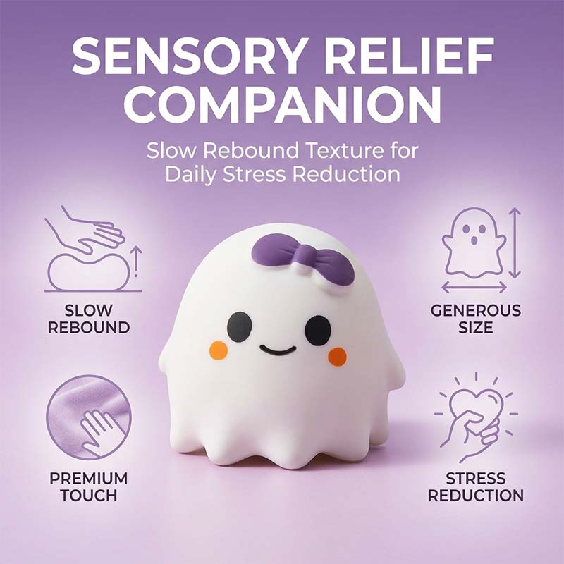 White Ghost Squishy Toy