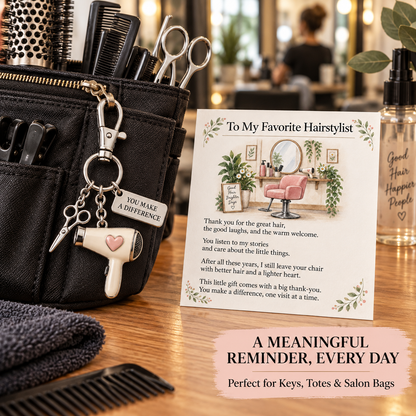 "You Make a Difference" Appreciation Gift Set – Keychain & Card