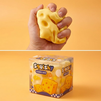 Cheese Cube Squishy Toy