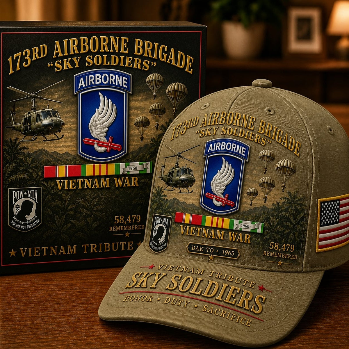 173rd Airborne Brigade Sky Soldiers Vietnam Tribute Cap