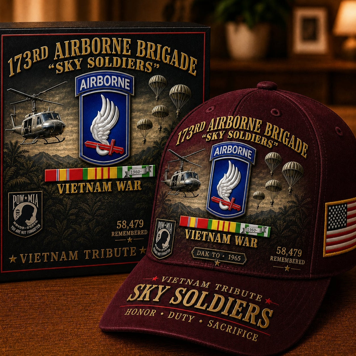 173rd Airborne Brigade Sky Soldiers Vietnam Tribute Cap