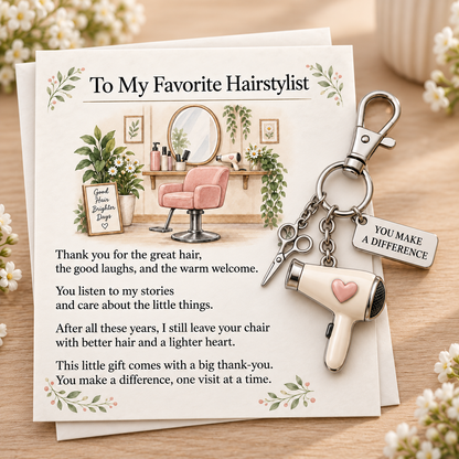 "You Make a Difference" Appreciation Gift Set – Keychain & Card