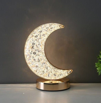 Celestial Starry Moon Ambient Lamp - Cordless Touch-Control Nightlight, Romantic Dinner & Bedroom Mood Lighting
