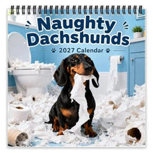 Naughty Dachshunds 2027 Wall Calendar