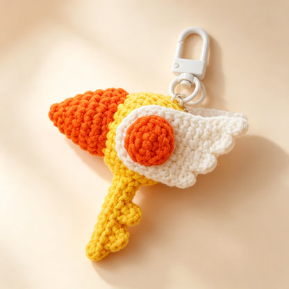 Magical Girl Wand Crochet Kit - DIY Anime Style Magic Star & Wing Staff Amigurumi Pattern with Materials & Tools