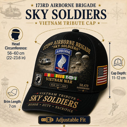 173rd Airborne Brigade Sky Soldiers Vietnam Tribute Cap