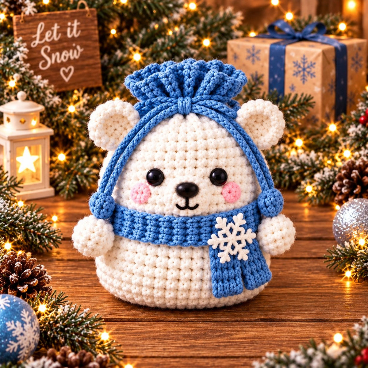 Christmas Crochet Character Gift Pouch