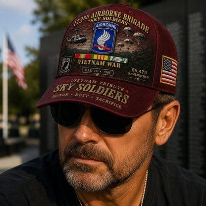 173rd Airborne Brigade Sky Soldiers Vietnam Tribute Cap