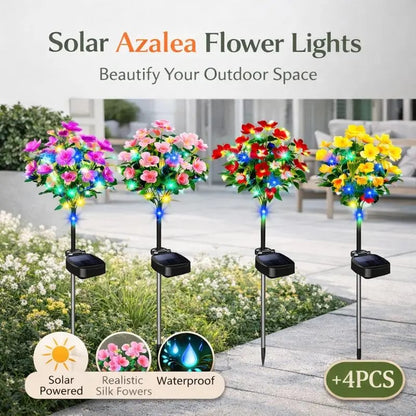 Solar Azalea Flower Lights(4 Pack)