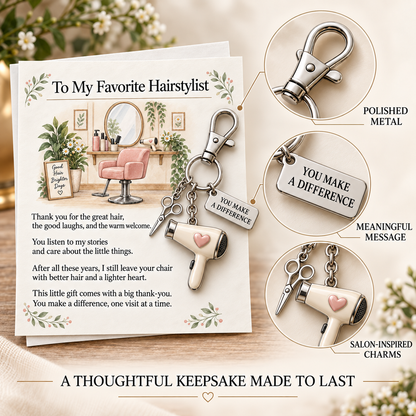 "You Make a Difference" Appreciation Gift Set – Keychain & Card