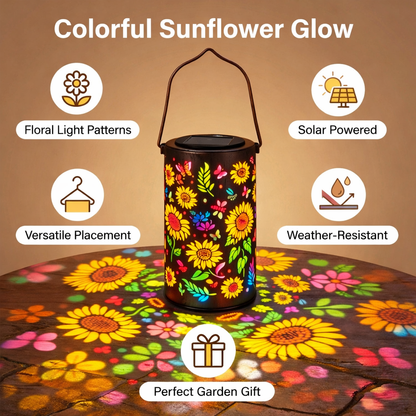 🌻Colorful Sunflower Glow Solar Garden Lantern🌈✨