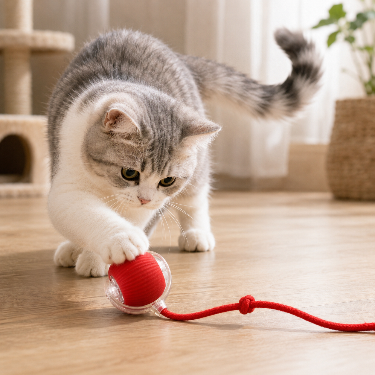 Smart Interactive Pet Ball - Motion-Activated Self-Moving Toy for Cats & Dogs, Quiet & Automatic Boredom Buster