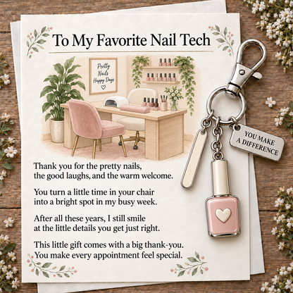 "You Make a Difference" Appreciation Gift Set – Keychain & Card