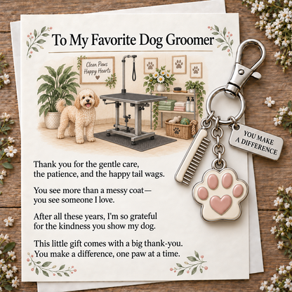 "You Make a Difference" Appreciation Gift Set – Keychain & Card