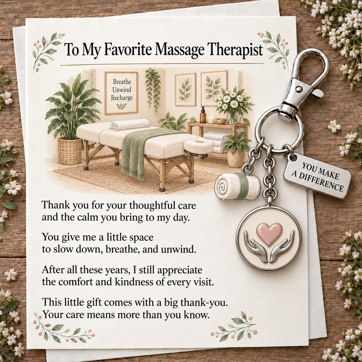 "You Make a Difference" Appreciation Gift Set – Keychain & Card